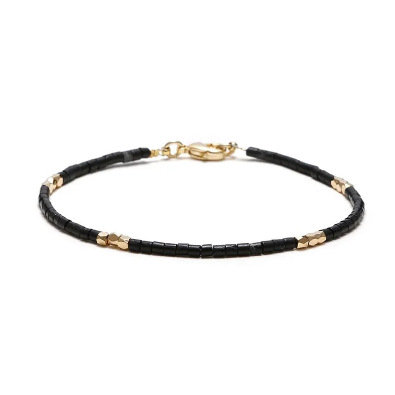 Fashion, accesorii si bijuterii - Femei - Bijuterii femei - Bratari femei - Bratara Tashi din cristale naturale de Agat Negru - Infinity.ro