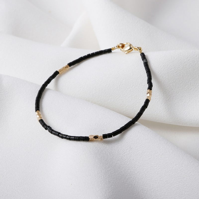 Fashion, accesorii si bijuterii - Femei - Bijuterii femei - Bratari femei - Bratara Tashi din cristale naturale de Agat Negru - Infinity.ro
