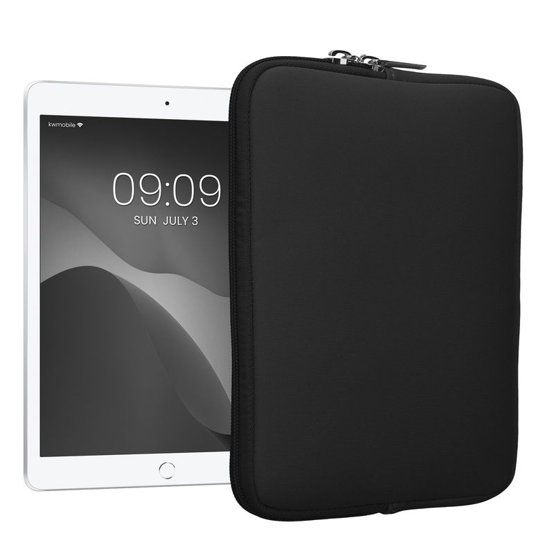 Laptop, Telefoane si Tablete - Tablete si accesorii tablete - Accesorii Tablete - Huse tablete - Husa tip pouch Kwmobile universala pentru tableta, neopren, gri, inchidere cu fermoar - Infinity.ro
