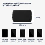Laptop, Telefoane si Tablete - Tablete si accesorii tablete - Accesorii Tablete - Huse tablete - Husa tip pouch Kwmobile universala pentru tableta, neopren, negru, protectie la zgarieturi, fermoar - Infinity.ro