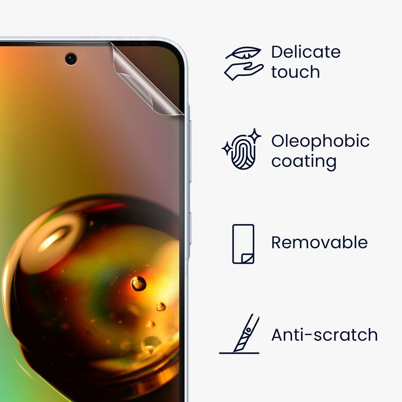 Laptop, Telefoane si Tablete - Telefoane mobile si accesorii - Accesorii Telefoane - Folii protectie telefoane - Set 6 folii de protectie pentru telefon Kwmobile pentru Samsung Galaxy A56 5G, aplicare fara bule, PET, transparent - Infinity.ro