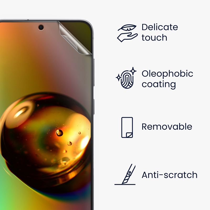 Laptop, Telefoane si Tablete - Telefoane mobile si accesorii - Accesorii Telefoane - Folii protectie telefoane - Set 6 folii de protectie pentru telefon Kwmobile pentru Samsung Galaxy S25 FE, aplicare fara bule, PET, transparent - Infinity.ro