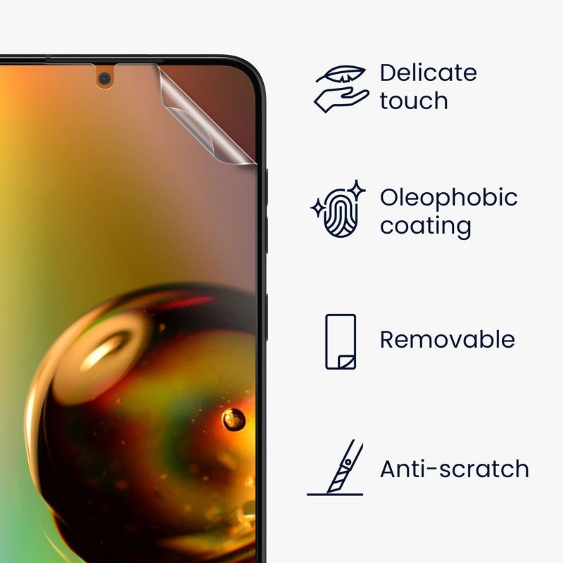 Laptop, Telefoane si Tablete - Telefoane mobile si accesorii - Accesorii Telefoane - Folii protectie telefoane - Set 6 folii de protectie pentru telefon Kwmobile pentru Samsung Galaxy S25 Plus, aplicare fara bule, PET, transparent - Infinity.ro