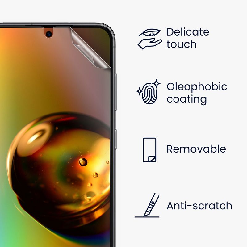 Laptop, Telefoane si Tablete - Telefoane mobile si accesorii - Accesorii Telefoane - Folii protectie telefoane - Set 6 folii de protectie pentru telefon Kwmobile pentru Samsung Galaxy S24 Plus, aplicare fara bule, PET, transparent - Infinity.ro