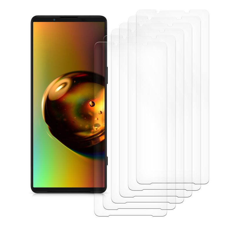 Laptop, Telefoane si Tablete - Telefoane mobile si accesorii - Accesorii Telefoane - Folii protectie telefoane - Set 6 folii de protectie pentru telefon Kwmobile pentru Sony Xperia 1 V, aplicare fara bule, PET, transparent - Infinity.ro