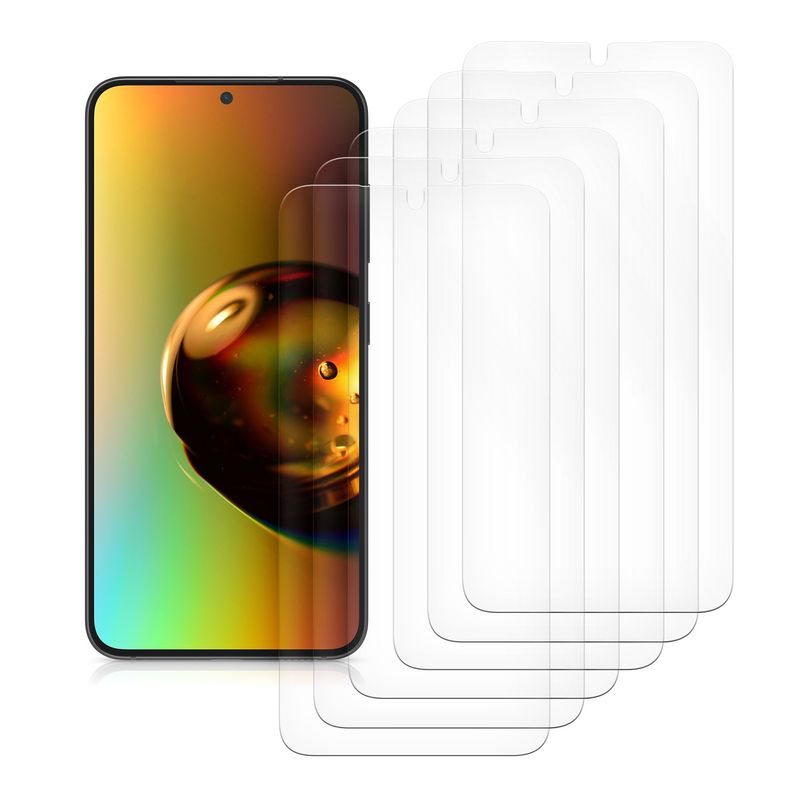 Laptop, Telefoane si Tablete - Telefoane mobile si accesorii - Accesorii Telefoane - Folii protectie telefoane - Set 6 folii de protectie pentru telefon Kwmobile pentru Samsung Galaxy S25, aplicare fara bule, PET, transparent - Infinity.ro