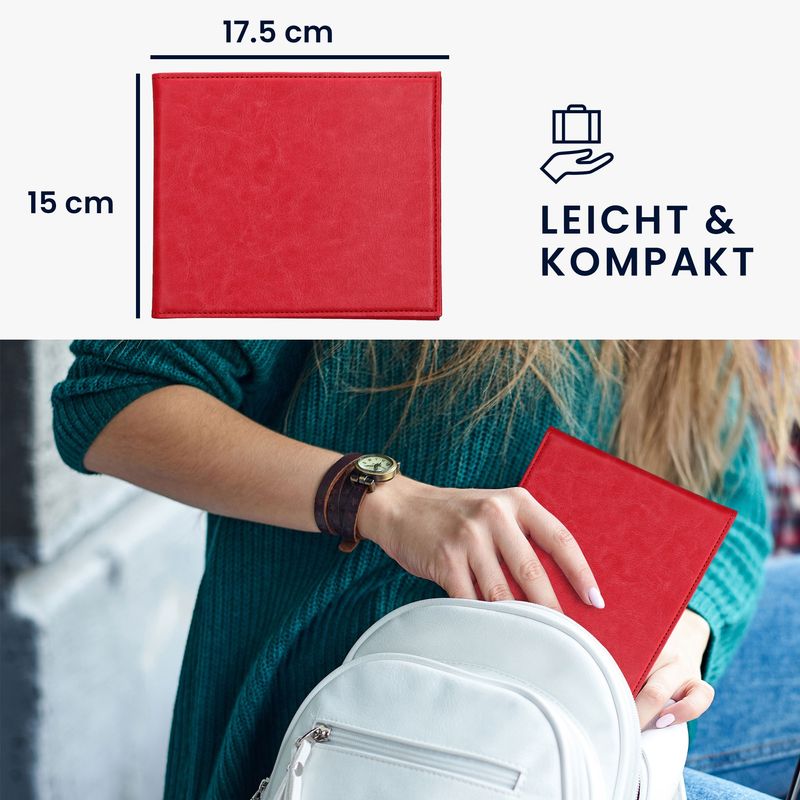 Fashion, accesorii si bijuterii - Barbati - Accesorii barbati - Portofele barbati - Mapa documente Kwmobile portabila, piele ecologica, roz, organizare, protectie la zgarieturi - Infinity.ro