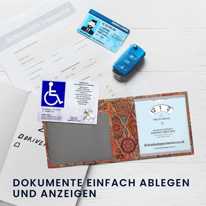 Fashion, accesorii si bijuterii - Barbati - Accesorii barbati - Portofele barbati - Mapa documente Kwmobile portabila, piele ecologica si pluta, multicolor, organizare, protectie la zgarieturi - Infinity.ro