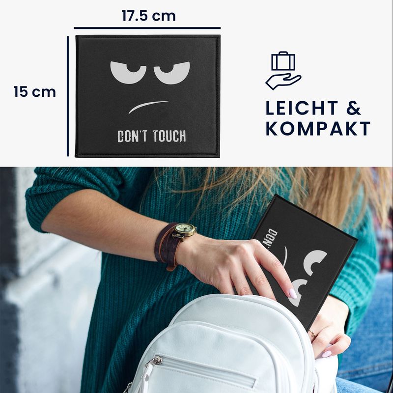 Fashion, accesorii si bijuterii - Barbati - Accesorii barbati - Portofele barbati - Mapa portabila Kwmobile pentru documente, piele ecologica, multicolor, organizare, antizgarieturi - Infinity.ro