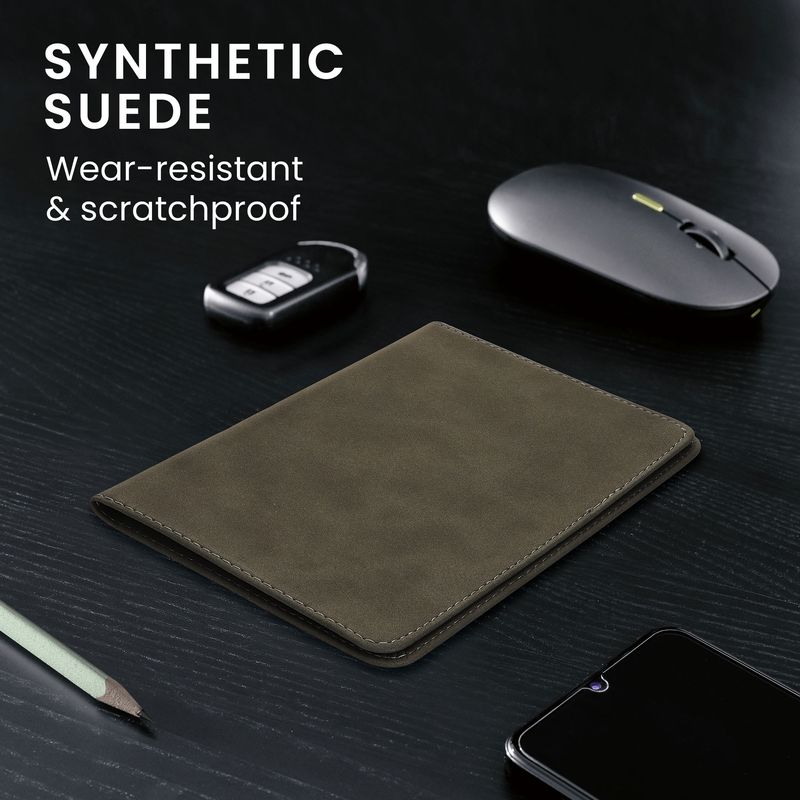 Fashion, accesorii si bijuterii - Barbati - Accesorii barbati - Portofele barbati - Portdocument auto Kwmobile pentru acte 10.5 x 14.8 cm, piele ecologica, gri, portabil, antizgarieturi - Infinity.ro