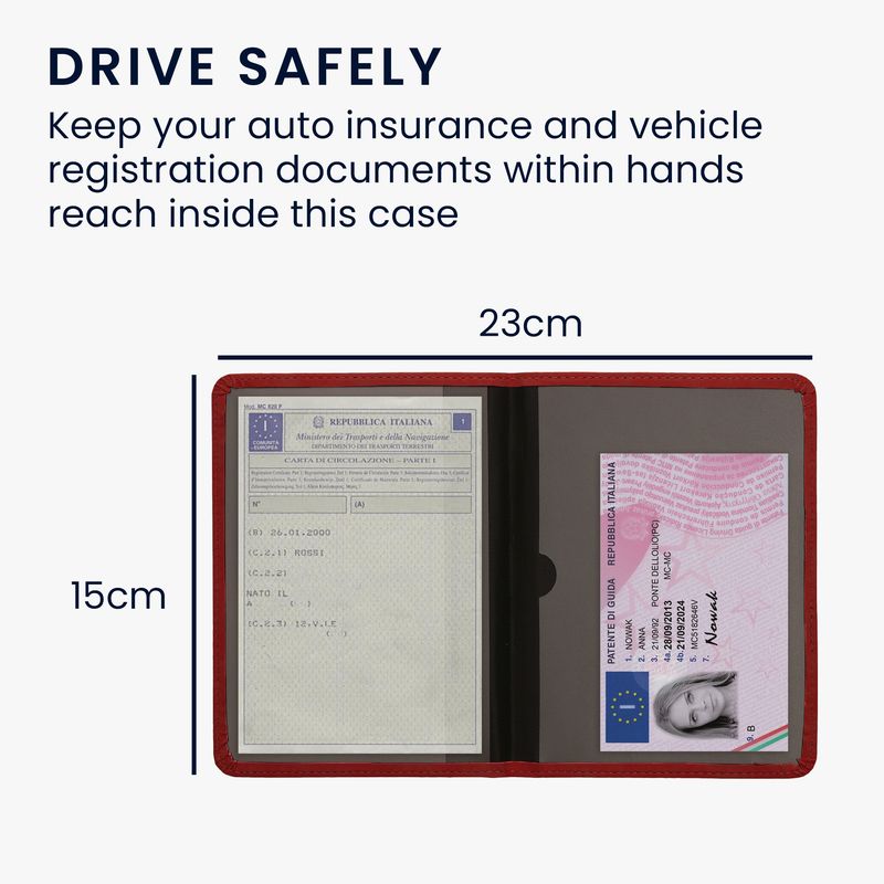 Fashion, accesorii si bijuterii - Barbati - Accesorii barbati - Portofele barbati - Portdocument auto Kwmobile pentru acte 10.5 x 14.8 cm, piele ecologica, mov, portabil, antizgarieturi - Infinity.ro