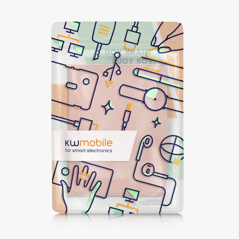 Fashion, accesorii si bijuterii - Barbati - Accesorii barbati - Portofele barbati - Portdocument auto Kwmobile pentru acte 10.5 x 14.8 cm, piele ecologica, bej, portabil, antizgarieturi - Infinity.ro