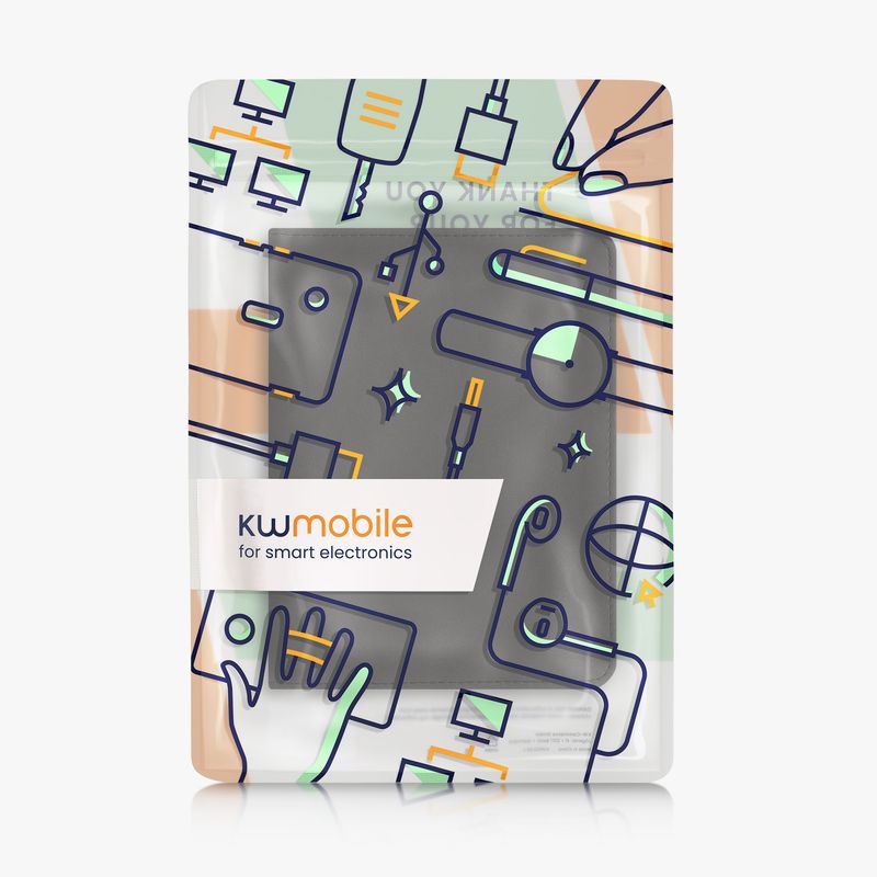 Fashion, accesorii si bijuterii - Barbati - Accesorii barbati - Portofele barbati - Portdocument auto Kwmobile pentru acte 10.5 x 14.8 cm, piele ecologica, negru, portabil, antizgarieturi - Infinity.ro