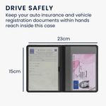 Fashion, accesorii si bijuterii - Barbati - Accesorii barbati - Portofele barbati - Portdocument auto Kwmobile pentru acte 10.5 x 14.8 cm, piele ecologica, negru, portabil, antizgarieturi - Infinity.ro