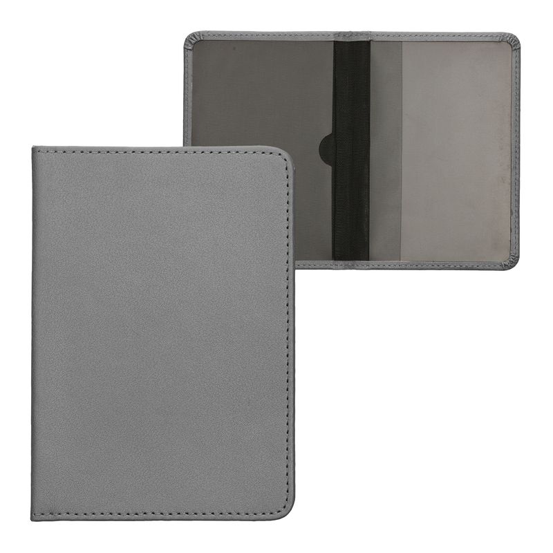 Fashion, accesorii si bijuterii - Barbati - Accesorii barbati - Portofele barbati - Portdocument auto Kwmobile pentru acte si permis UE, piele ecologica, gri, portabil, antizgarieturi - Infinity.ro