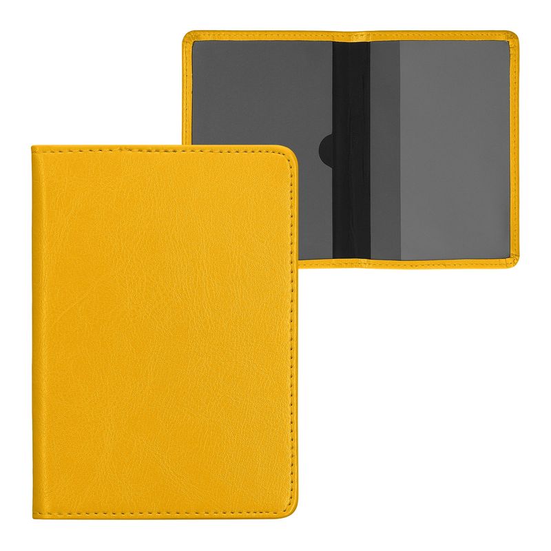 Fashion, accesorii si bijuterii - Barbati - Accesorii barbati - Portofele barbati - Portdocument auto Kwmobile pentru acte si permis UE, piele ecologica, galben, portabil, antizgarieturi - Infinity.ro