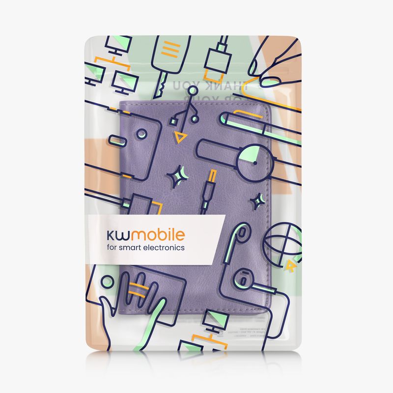 Fashion, accesorii si bijuterii - Barbati - Accesorii barbati - Portofele barbati - Portdocument auto Kwmobile pentru acte si permis UE, piele ecologica, mov, nuanta iris, portabil, antizgarieturi - Infinity.ro