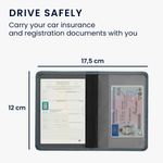 Fashion, accesorii si bijuterii - Barbati - Accesorii barbati - Portofele barbati - Portdocument auto Kwmobile pentru acte si permis UE, piele ecologica, gri, nuanta ardezie, portabil, antizgarieturi - Infinity.ro