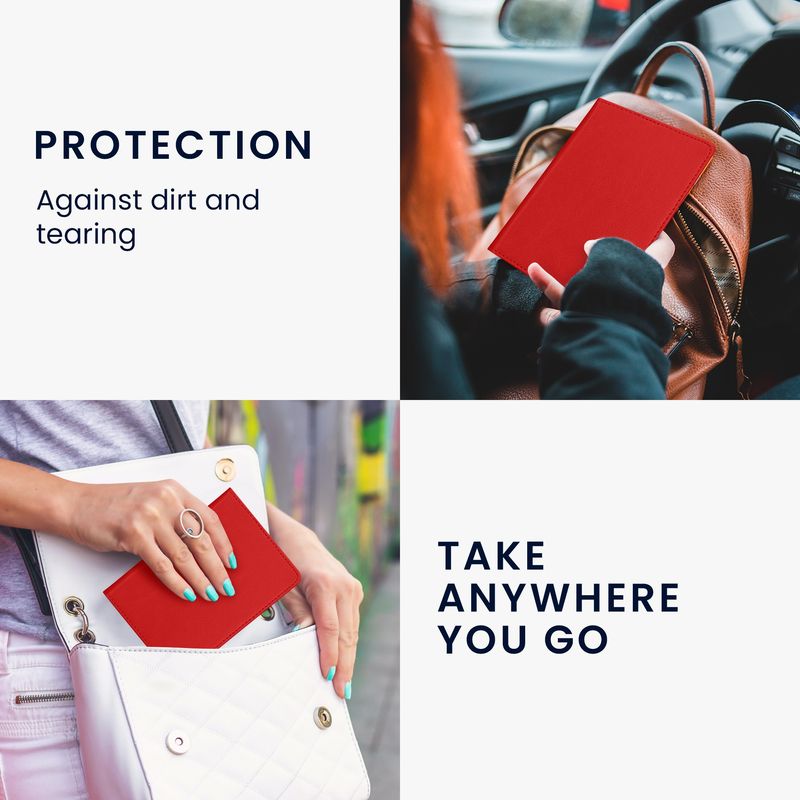 Fashion, accesorii si bijuterii - Barbati - Accesorii barbati - Portofele barbati - Portdocument auto Kwmobile pentru acte si permis UE, piele ecologica, portocaliu, nuanta coral, portabil, antizgarieturi - Infinity.ro