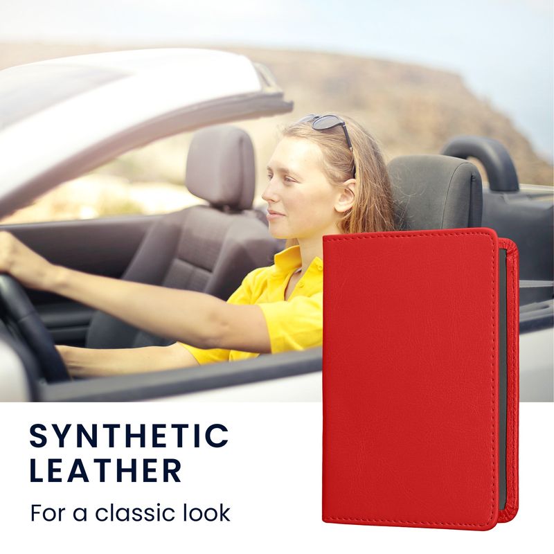 Fashion, accesorii si bijuterii - Barbati - Accesorii barbati - Portofele barbati - Portdocument auto Kwmobile pentru acte si permis UE, piele ecologica, portocaliu, nuanta coral, portabil, antizgarieturi - Infinity.ro