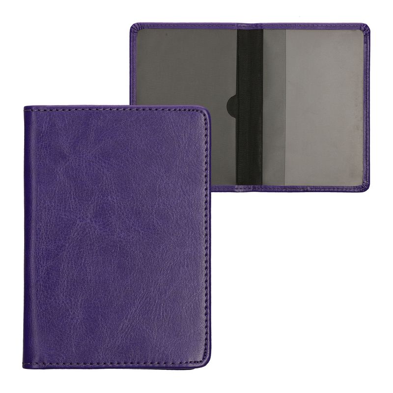 Fashion, accesorii si bijuterii - Barbati - Accesorii barbati - Portofele barbati - Portdocument auto Kwmobile pentru acte si permis UE, piele ecologica, mov, nuanta iris, portabil, antizgarieturi - Infinity.ro