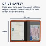 Fashion, accesorii si bijuterii - Barbati - Accesorii barbati - Portofele barbati - Portdocument auto Kwmobile pentru acte si permis UE, piele ecologica, maro, portabil, antizgarieturi - Infinity.ro