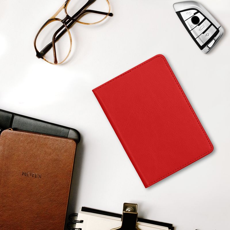 Fashion, accesorii si bijuterii - Barbati - Accesorii barbati - Portofele barbati - Portdocument auto Kwmobile pentru acte si permis UE, piele ecologica, portocaliu, nuanta coral, portabil, antizgarieturi - Infinity.ro