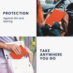 Fashion, accesorii si bijuterii - Barbati - Accesorii barbati - Portofele barbati - Portdocument auto Kwmobile pentru acte si permis UE, piele ecologica, portocaliu, portabil, antizgarieturi - Infinity.ro