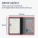 Fashion, accesorii si bijuterii - Barbati - Accesorii barbati - Portofele barbati - Portdocument auto Kwmobile pentru acte si permis UE, piele ecologica, roz, portabil, antizgarieturi - Infinity.ro