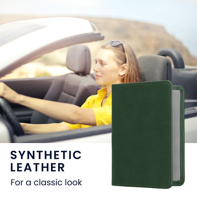 Fashion, accesorii si bijuterii - Barbati - Accesorii barbati - Portofele barbati - Portdocument auto Kwmobile pentru acte si permis UE, piele ecologica, verde, portabil, antizgarieturi - Infinity.ro