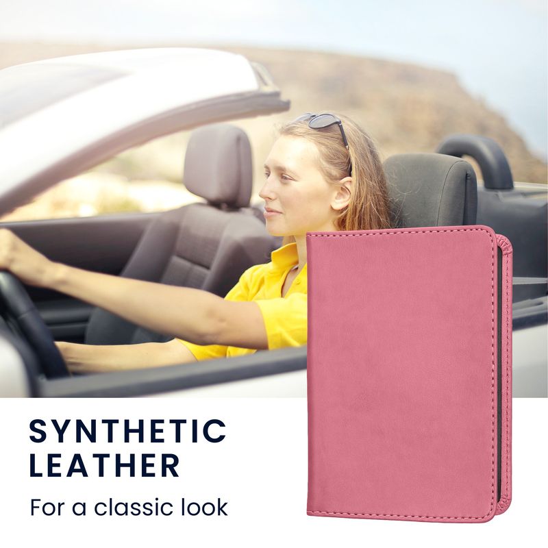 Fashion, accesorii si bijuterii - Barbati - Accesorii barbati - Portofele barbati - Portdocument auto Kwmobile pentru acte si permis UE, piele ecologica, roz, portabil, antizgarieturi - Infinity.ro