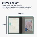 Fashion, accesorii si bijuterii - Barbati - Accesorii barbati - Portofele barbati - Portdocument auto tip organizator Kwmobile pentru acte si permis UE, piele ecologica, albastru, portabil, antizgarieturi - Infinity.ro