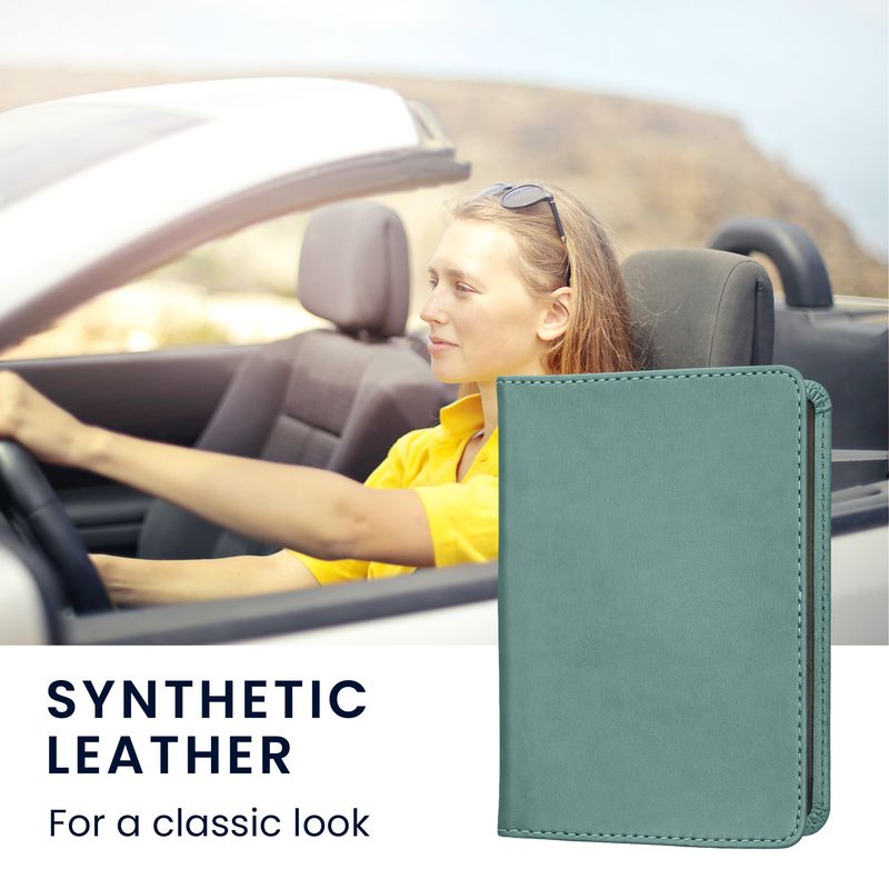 Fashion, accesorii si bijuterii - Barbati - Accesorii barbati - Portofele barbati - Portdocument auto tip organizator Kwmobile pentru acte si permis UE, piele ecologica, albastru, portabil, antizgarieturi - Infinity.ro