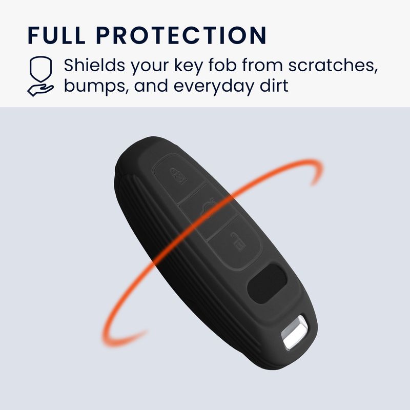 Auto si Moto - Electronice auto - Accesorii electronice auto - Carcasa pentru cheie auto Kwmobile pentru Audi A6, A7, A8, Q7, anti-alunecare, TPU, negru - Infinity.ro