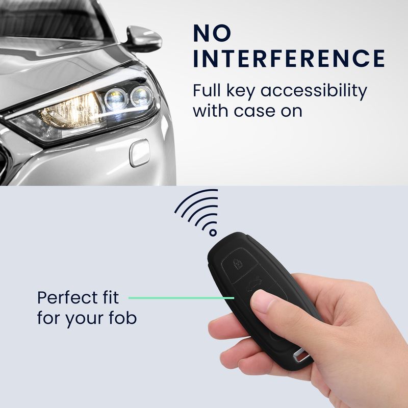 Auto si Moto - Electronice auto - Accesorii electronice auto - Carcasa pentru cheie auto Kwmobile pentru Audi A6, A7, A8, Q7, anti-alunecare, TPU, negru - Infinity.ro