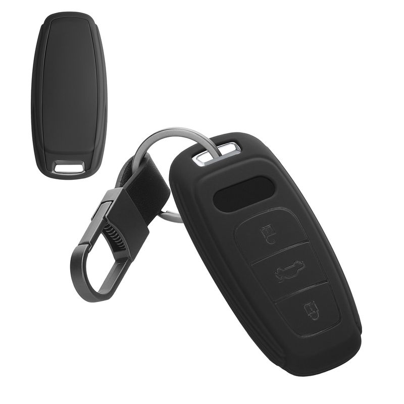 Auto si Moto - Electronice auto - Accesorii electronice auto - Carcasa pentru cheie auto Kwmobile pentru Audi A6, A7, A8, Q7, anti-alunecare, TPU, gri - Infinity.ro