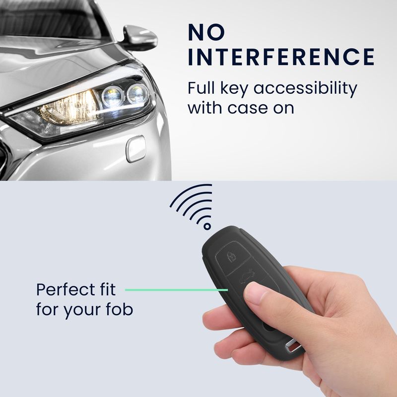 Auto si Moto - Electronice auto - Accesorii electronice auto - Carcasa pentru cheie auto Kwmobile pentru Audi A6, A7, A8, Q7, anti-alunecare, TPU, gri - Infinity.ro