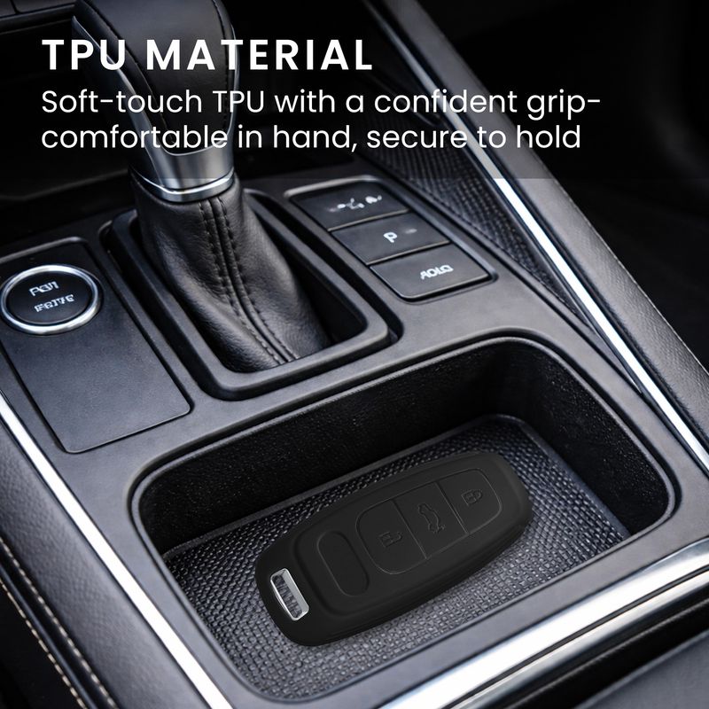 Auto si Moto - Electronice auto - Accesorii electronice auto - Carcasa pentru cheie auto Kwmobile pentru Audi A6, A7, A8, Q7, anti-alunecare, TPU, negru - Infinity.ro