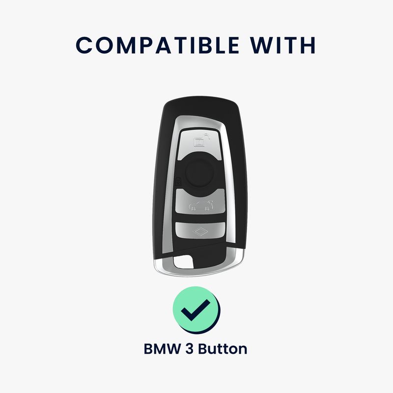 Auto si Moto - Electronice auto - Accesorii electronice auto - Carcasa pentru cheie auto Kwmobile pentru BMW, anti-alunecare, TPU, gri - Infinity.ro