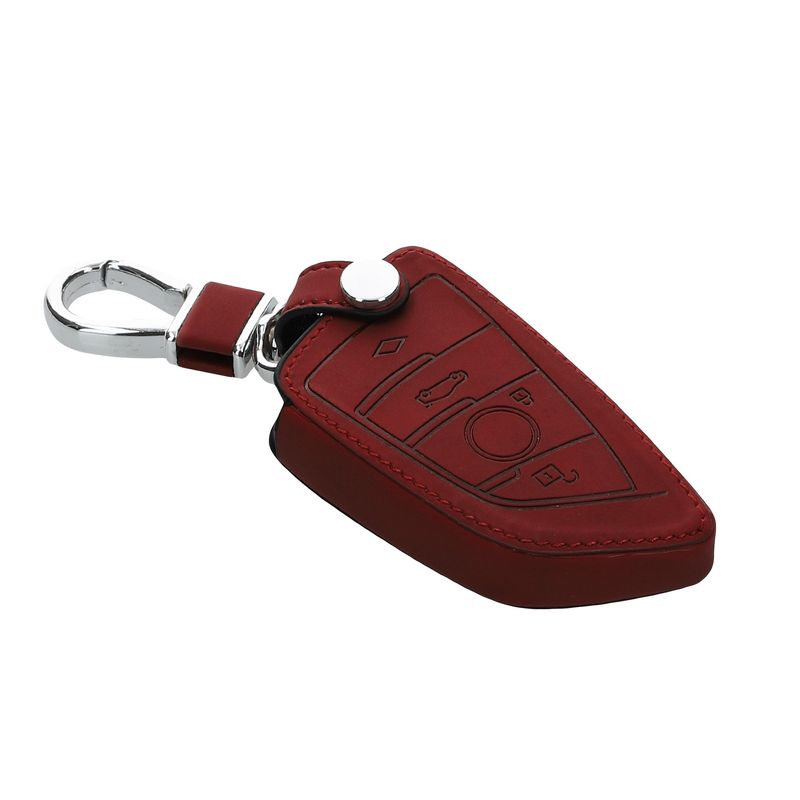 Auto si Moto - Electronice auto - Accesorii electronice auto - Husa cheie auto Kwmobile pentru BMW 1 (F21), 2 (F45, F46), 3 (G20, F30, F31), antiderapanta, piele ecologica, rosu - Infinity.ro
