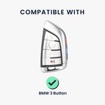 Auto si Moto - Electronice auto - Accesorii electronice auto - Husa cheie auto Kwmobile pentru BMW 1 (F21), 2 (F45, F46), 3 (G20, F30, F31), cu inel, TPU, negru, transparent - Infinity.ro