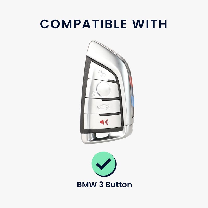 Auto si Moto - Electronice auto - Accesorii electronice auto - Husa cheie auto Kwmobile pentru BMW 1 (F21), 2 (F45, F46), 3 (G20, F30, F31), cu inel, TPU, negru, transparent - Infinity.ro