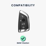 Auto si Moto - Electronice auto - Accesorii electronice auto - Husa cheie auto Kwmobile pentru BMW 1 (F21), 2 (F45, F46), 3 (G20, F30, F31), TPU, albastru, argintiu - Infinity.ro