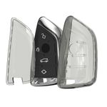 Auto si Moto - Electronice auto - Accesorii electronice auto - Husa cheie auto Kwmobile pentru BMW 1 (F21), 2 (F45, F46), 3 (G20, F30, F31), cu inel, TPU, negru, transparent - Infinity.ro