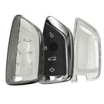 Auto si Moto - Electronice auto - Accesorii electronice auto - Husa cheie auto Kwmobile pentru BMW 1 (F21), 2 (F45, F46), 3 (G20, F30, F31), cu inel, TPU, negru, transparent - Infinity.ro