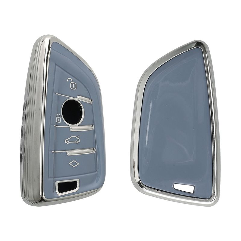 Auto si Moto - Electronice auto - Accesorii electronice auto - Husa cheie auto Kwmobile pentru BMW 1 (F21), 2 (F45, F46), 3 (G20, F30, F31), TPU, albastru, argintiu - Infinity.ro