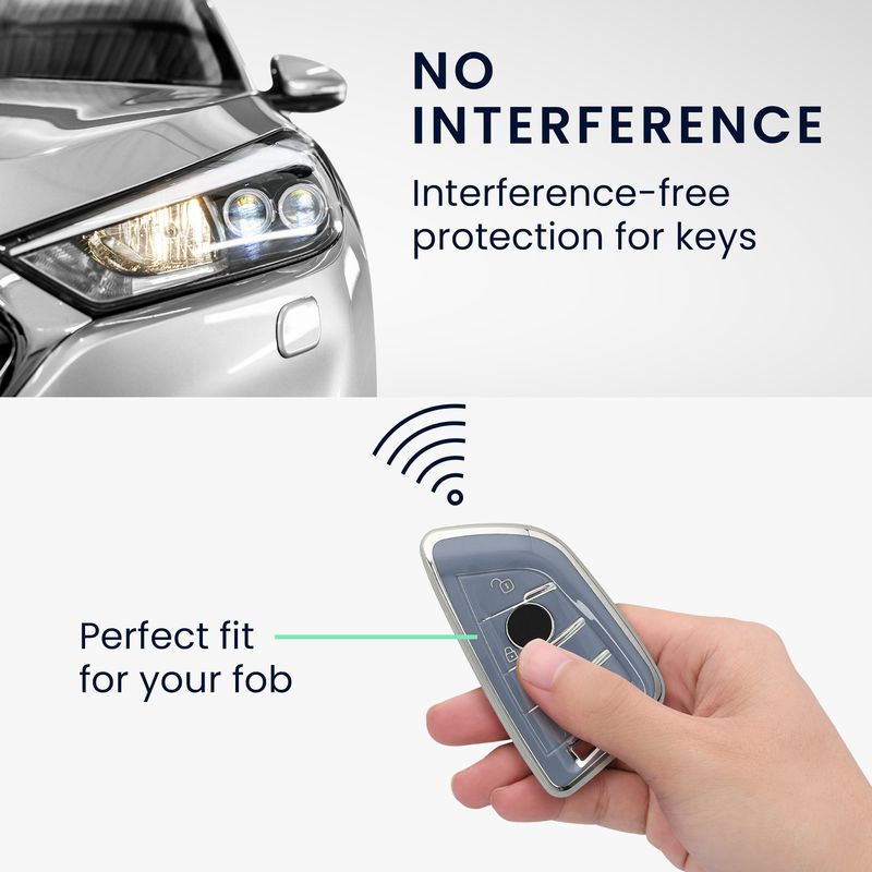 Auto si Moto - Electronice auto - Accesorii electronice auto - Husa cheie auto Kwmobile pentru BMW 1 (F21), 2 (F45, F46), 3 (G20, F30, F31), TPU, albastru, argintiu - Infinity.ro