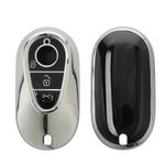 Auto si Moto - Electronice auto - Accesorii electronice auto - Husa cheie auto Kwmobile pentru Mercedes-Benz C-Class W206, GLC X254 2021-2027, CLA EQ C, TPU, argintiu - Infinity.ro