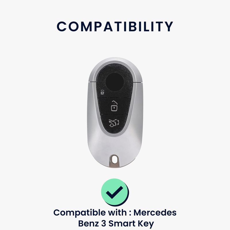 Auto si Moto - Electronice auto - Accesorii electronice auto - Husa cheie auto Kwmobile pentru Mercedes-Benz C-Class W206, GLC X254 2021-2027, CLA EQ C, TPU, negru - Infinity.ro