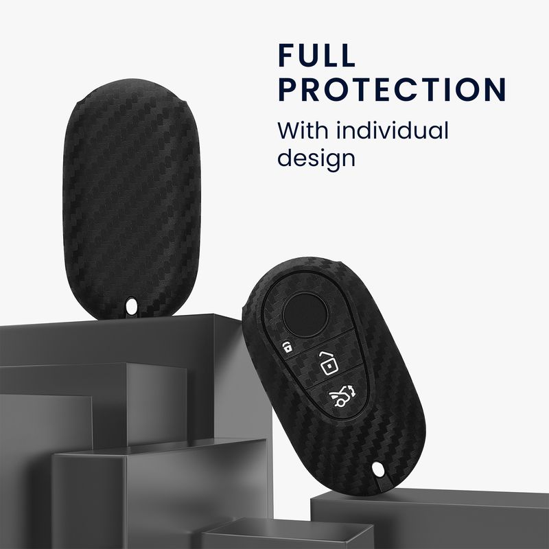 Auto si Moto - Electronice auto - Accesorii electronice auto - Husa cheie auto Kwmobile pentru Mercedes-Benz C-Class W206, GLC X254 2021-2027, CLA EQ C, TPU, negru - Infinity.ro